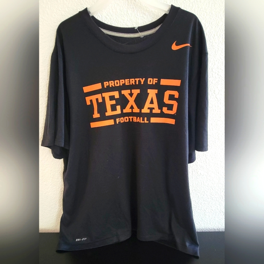 New Men's Nike Black Texas Football Longhorns Dri-FIT Performance T-Shirt XL
